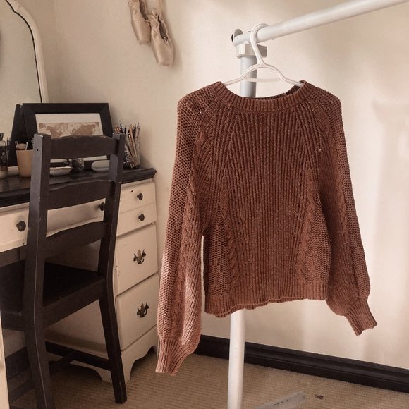 Vintage American Eagle Burnt Orange Knit Sweater ☕🍂 - Picture 2 of 4